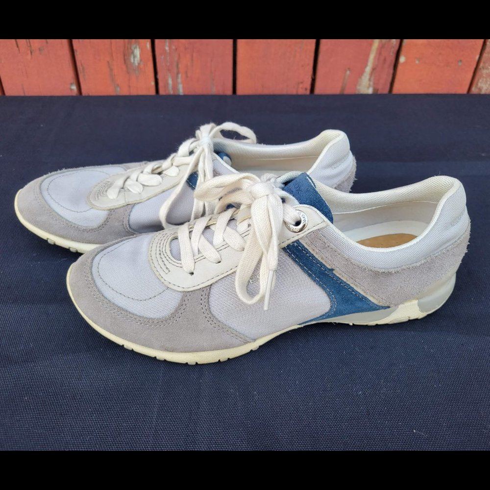 Geox Respira Sneakers Walking Shoes Blue/Gray Size US 7 (37)